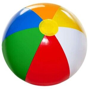 16" Multicolor Lightweight Fun Ball for Volleyball, Soccer & More - Vinyl
